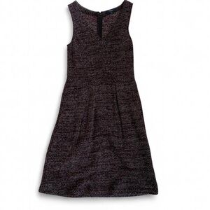 Madewell Terrace Twill Burgundy Tweed Dress